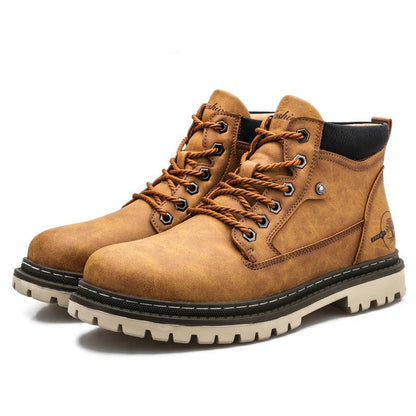 Men's Hiking Ankle Boots with Durable Sole and Cushioned Top