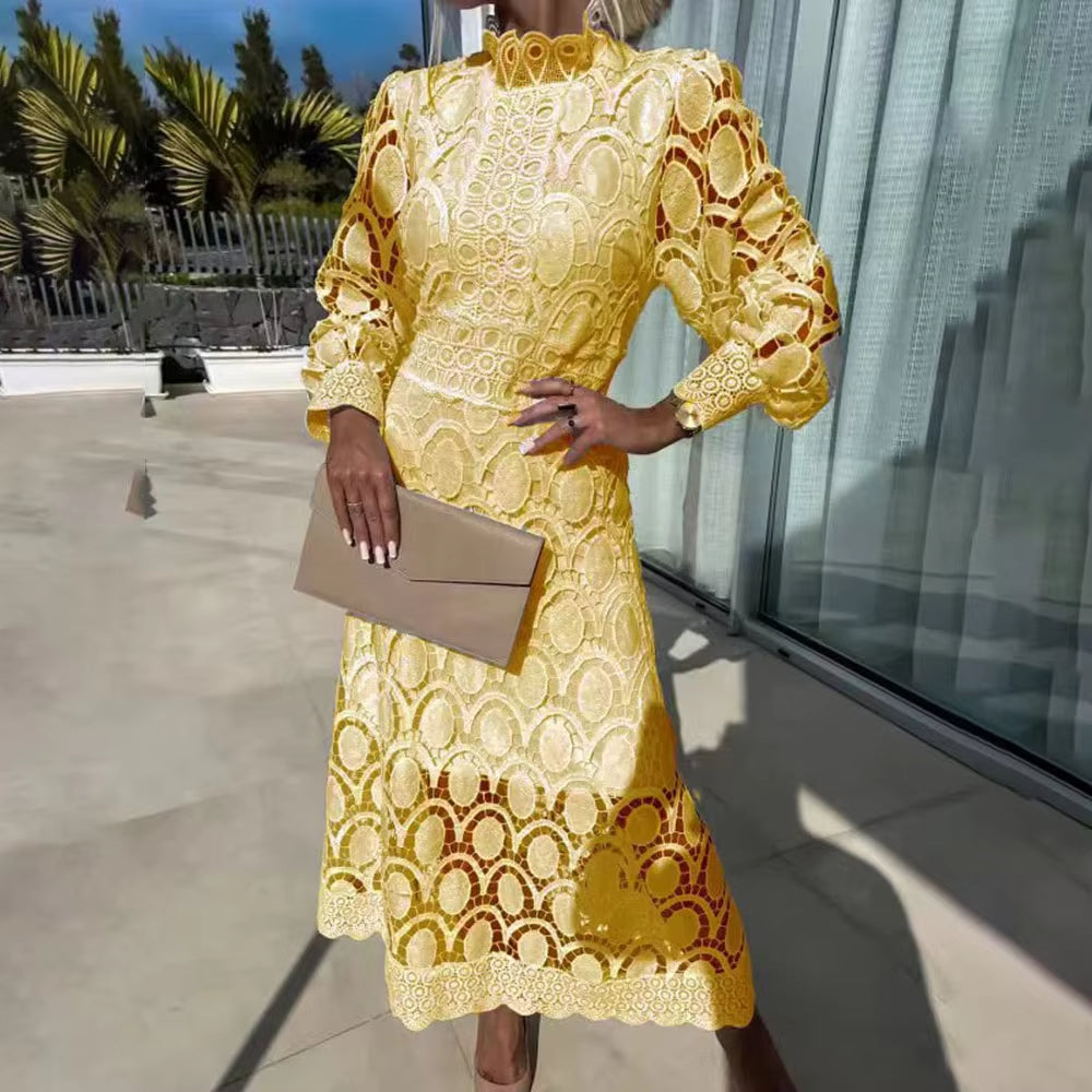 Beautiful Flower Pattern Ladies Dress