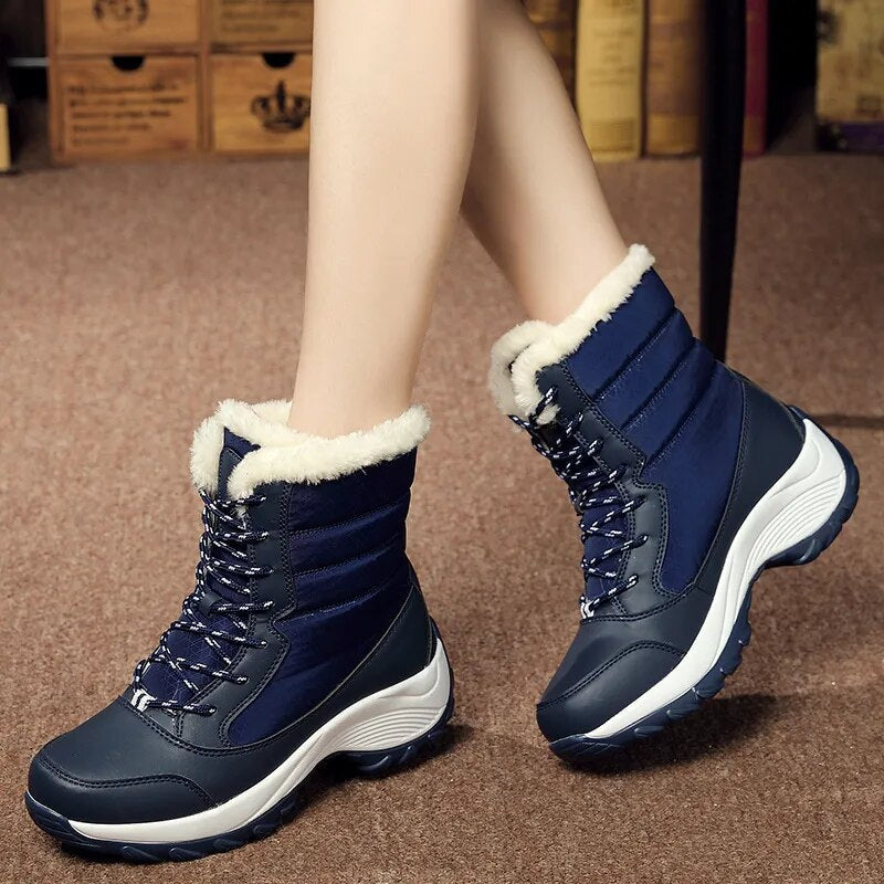 Insulated Waterproof Ladies Winter Snow Boots - OutfitLondon