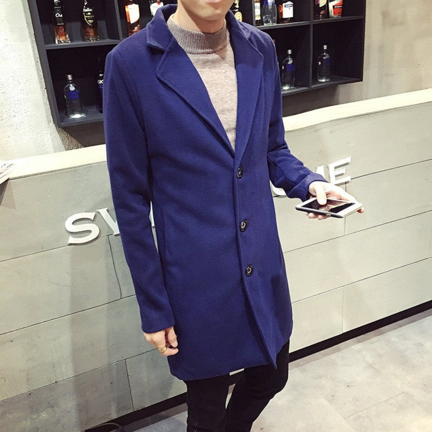 Thick Fleece Lined Pea Coat