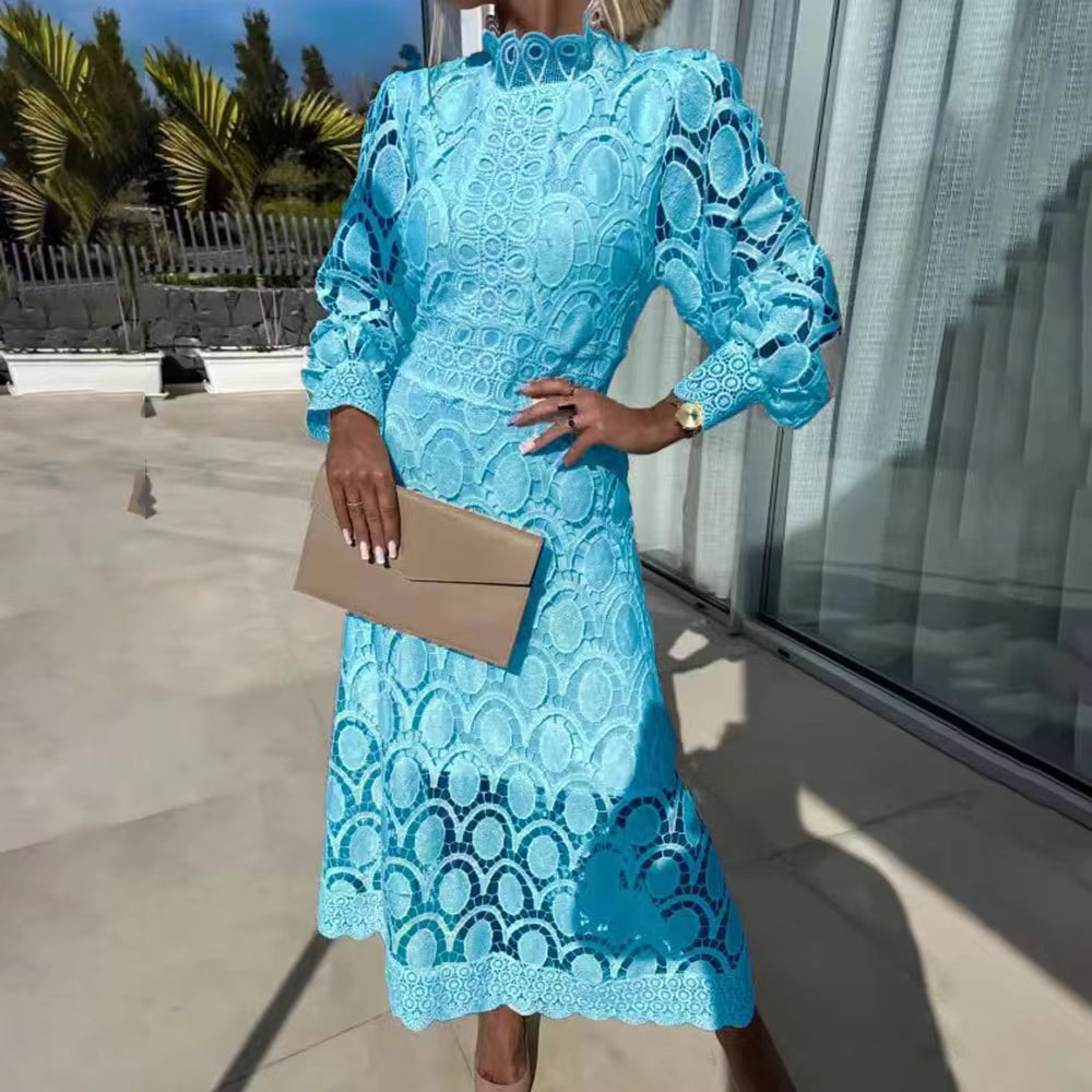 Beautiful Flower Pattern Ladies Dress