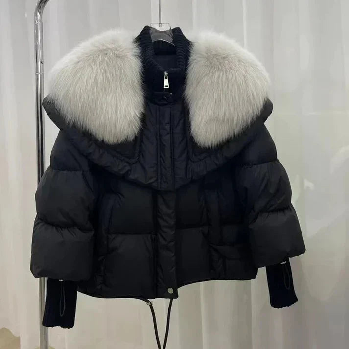 Luxurious Women's Down Filled Parka Coat