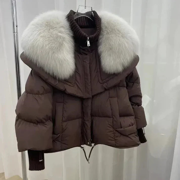 Luxurious Women's Down Filled Parka Coat