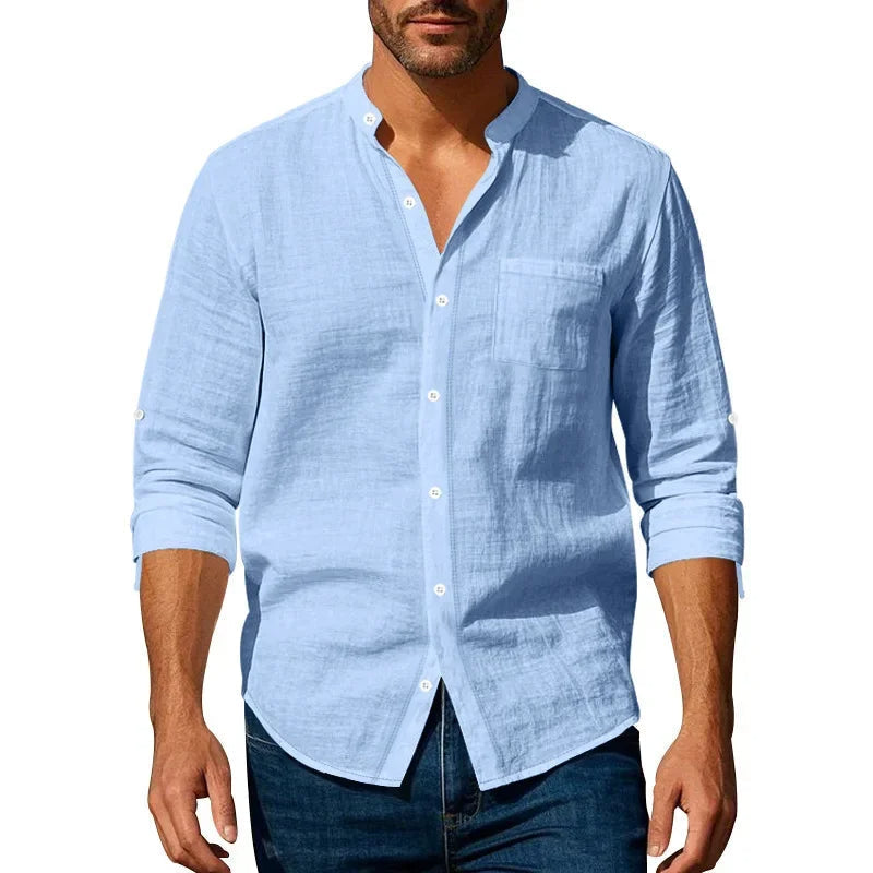 Classic Mens Long Sleeve Cotton Shirt