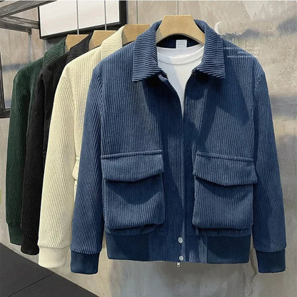 Rugged Men's Cotton Work Pocket Jacket
