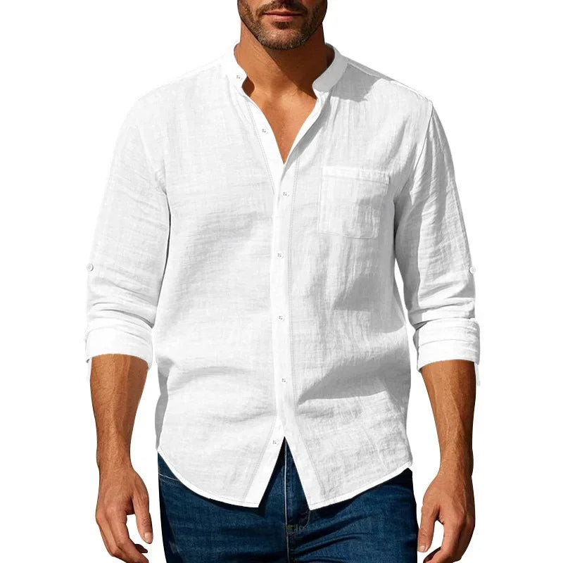 Classic Mens Long Sleeve Cotton Shirt