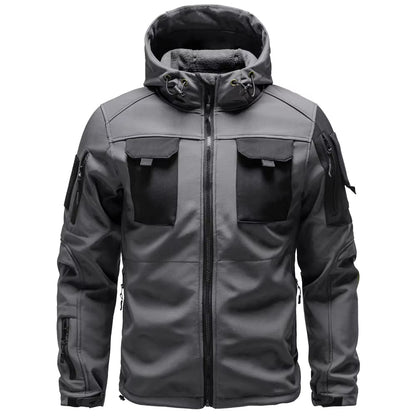 Tactical Mens Outdoor Jacket with Multiple Pockets