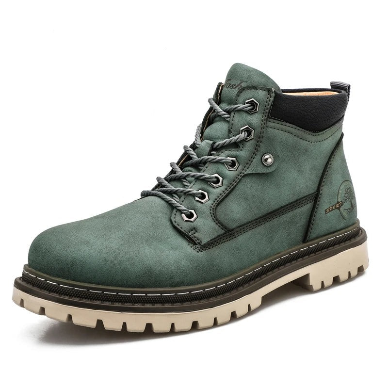 Durable Water Resistant Leather Ankle Boots