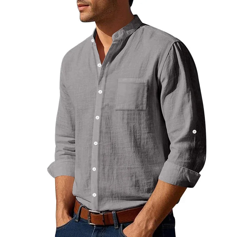 Classic Mens Long Sleeve Cotton Shirt