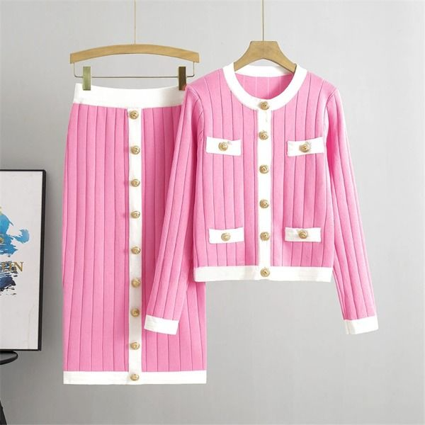 Women's Soft Pastel Knit Co-ord Outfit