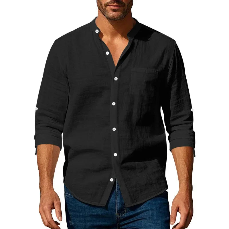 Classic Mens Long Sleeve Cotton Shirt