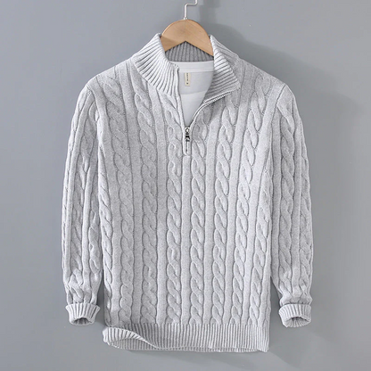 Cozy Classic Fit Cable Knit Men's Sweater