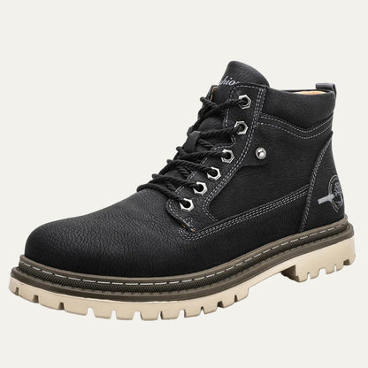 Tough Leather Lace Up Ankle Boots for Men