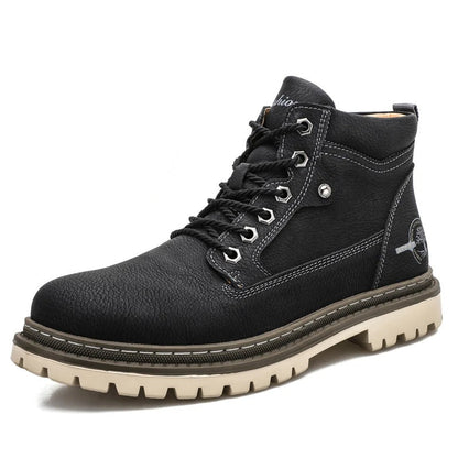 Men's Hiking Ankle Boots with Durable Sole and Cushioned Top