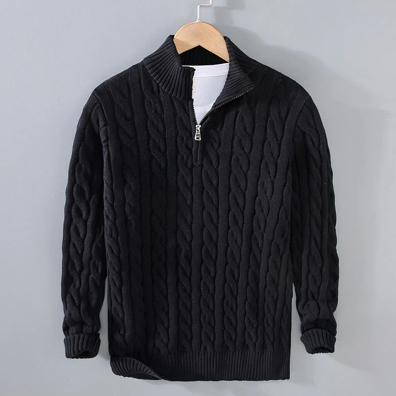 Cozy Classic Fit Cable Knit Men's Sweater