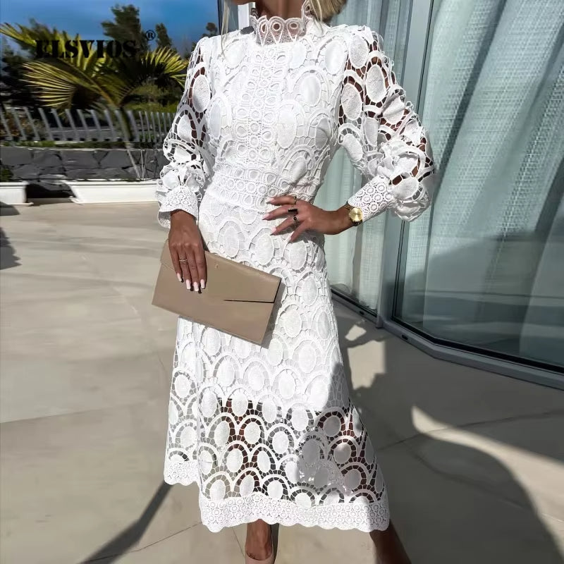 Beautiful Flower Pattern Ladies Dress