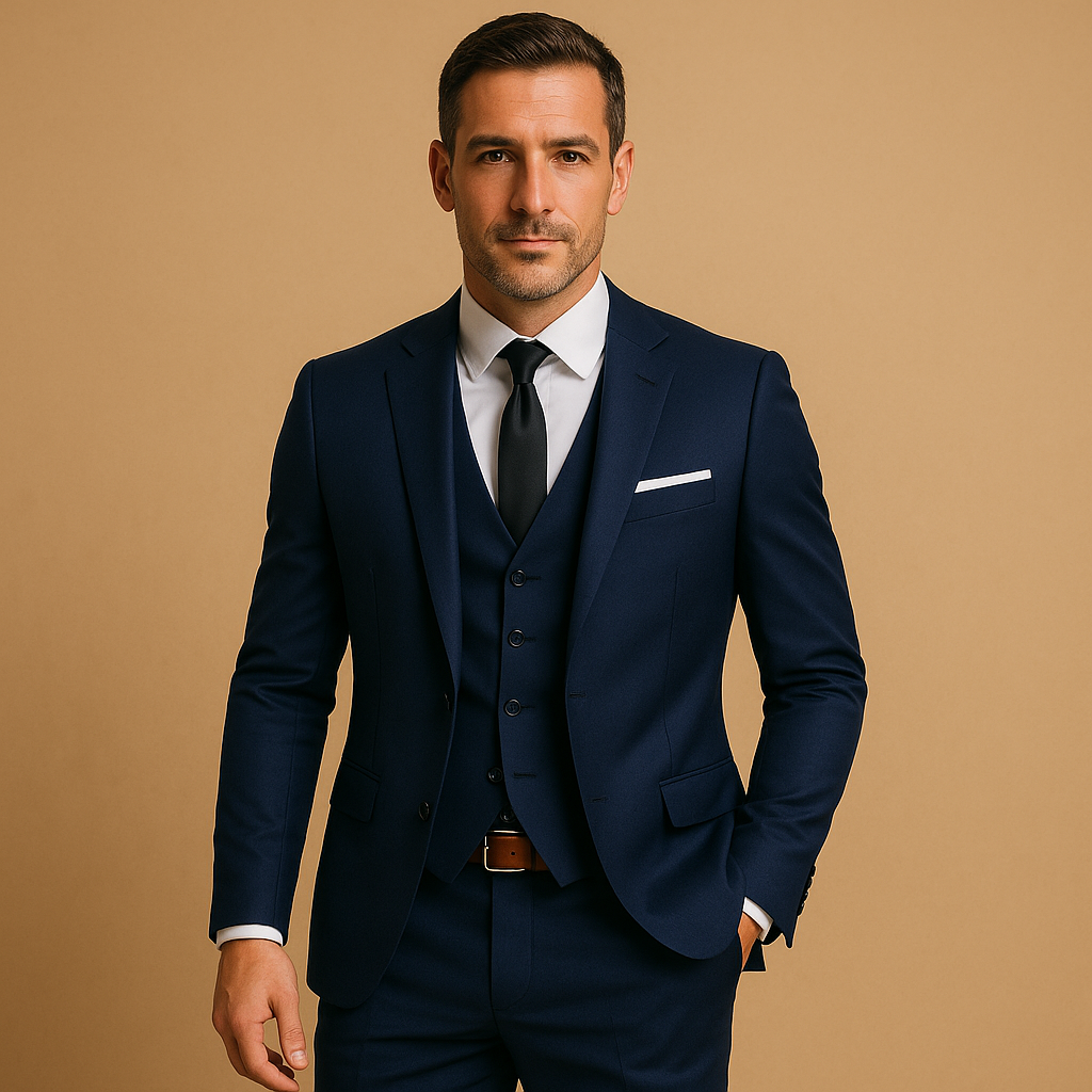 Classic Fit Men's 3 Piece Suit Set