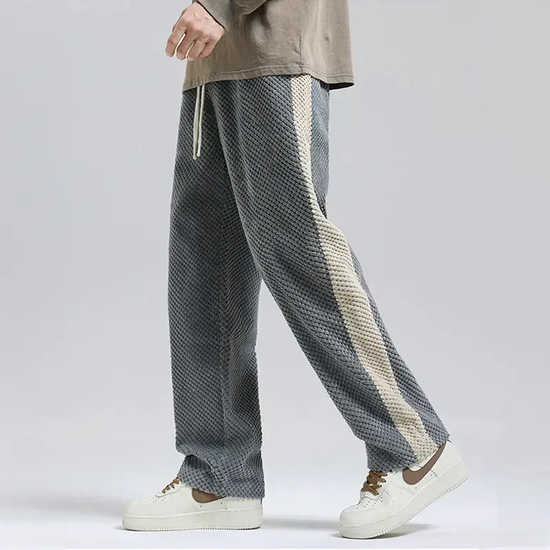 Trendy Textured Corduroy Jogger Pants - OutfitLondon