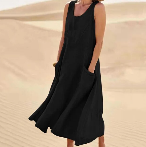 Comfortable Women's Sundress with Side Pockets