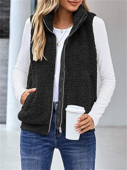 Cozy Ladies Full Zip Fleece Coat - OutfitLondon