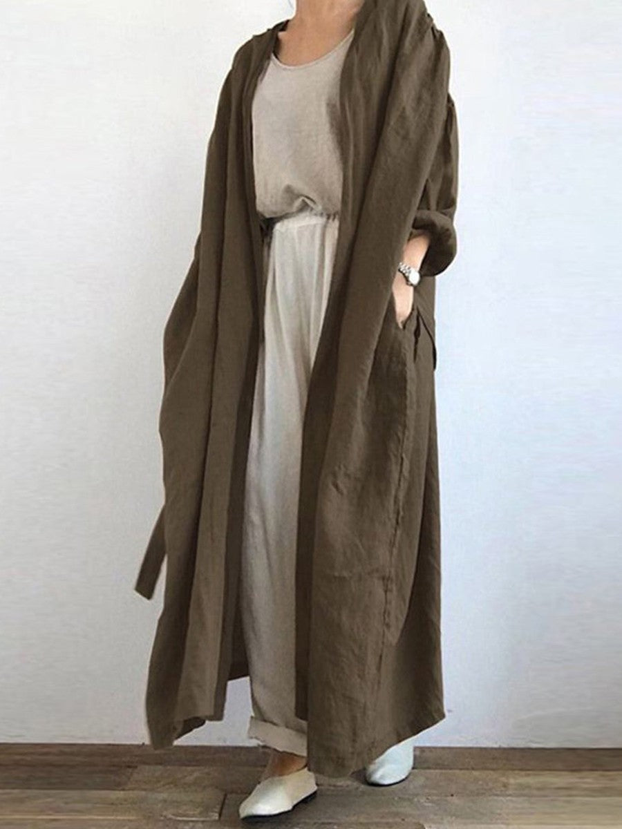 Comfortable Oversized Ladies Long Trench Coat