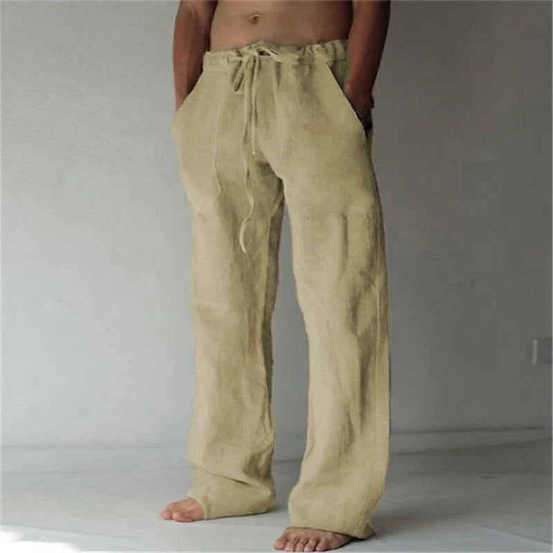 Relaxed Fit Cotton Mens Casual Pants
