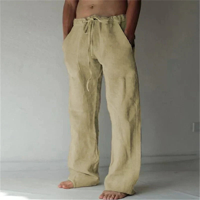 Relaxed Fit Mens Elastic Waist Pants