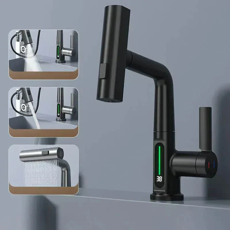 Contemporary Cascade Kitchen Sink Faucet