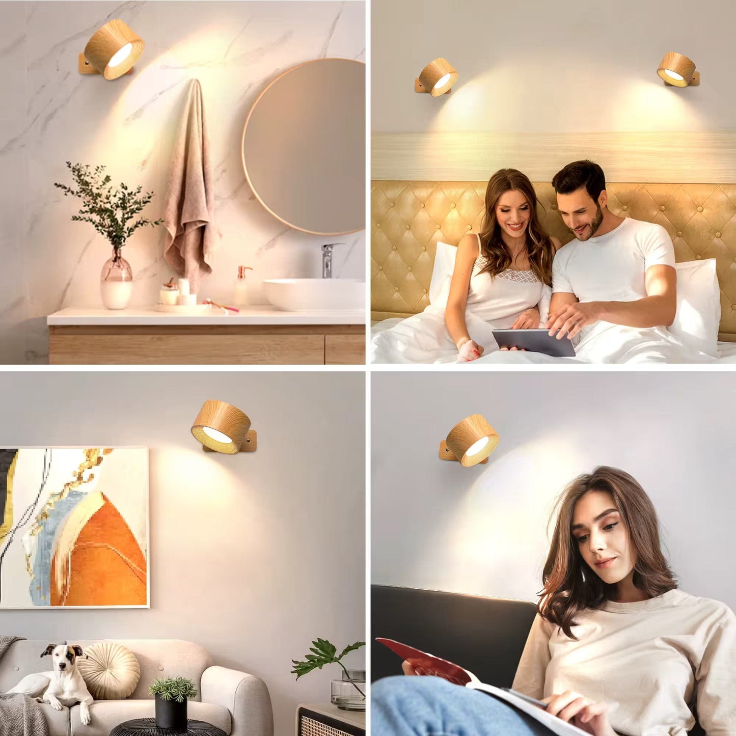Cordless Wall Lamp - Battery Operated Light - Rechargeable Wall Light - Ambilume
