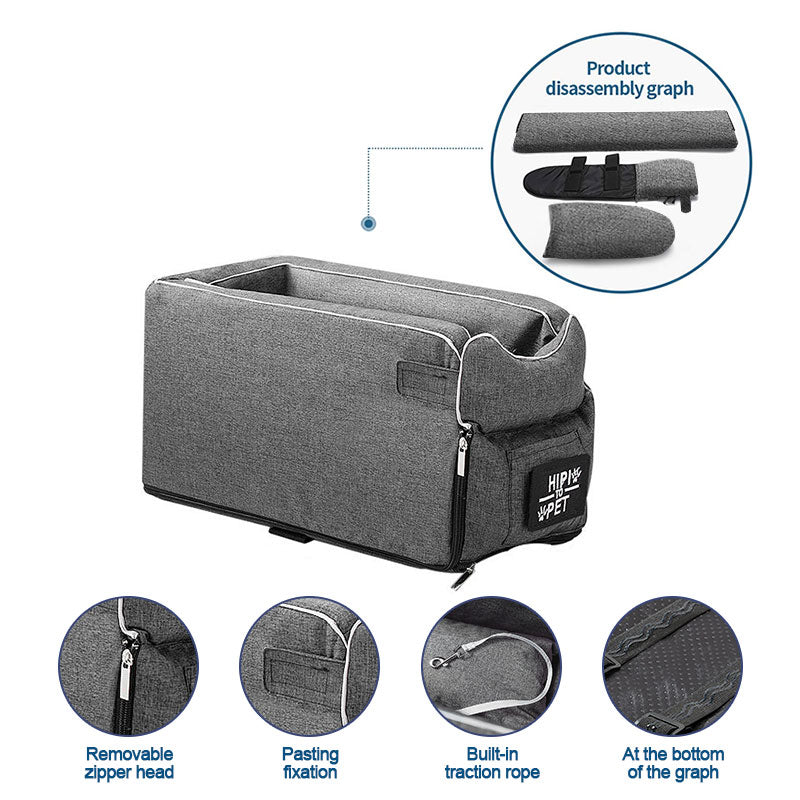 Dog Puppy Car Seat Central Non Slip For Small Dogs