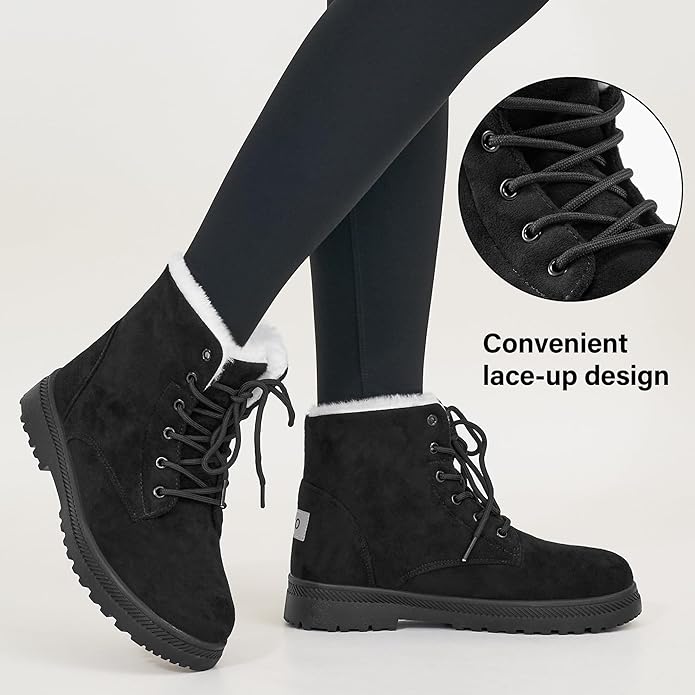 Walk Anti-Slip Waterproof Lace Up Snow Boots Comfortable and Light Weight