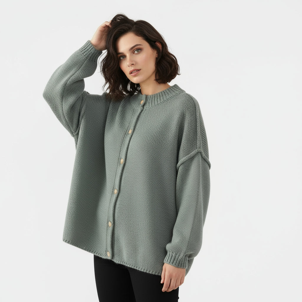 Soft Relaxed Fit Women's Open Cardigan
