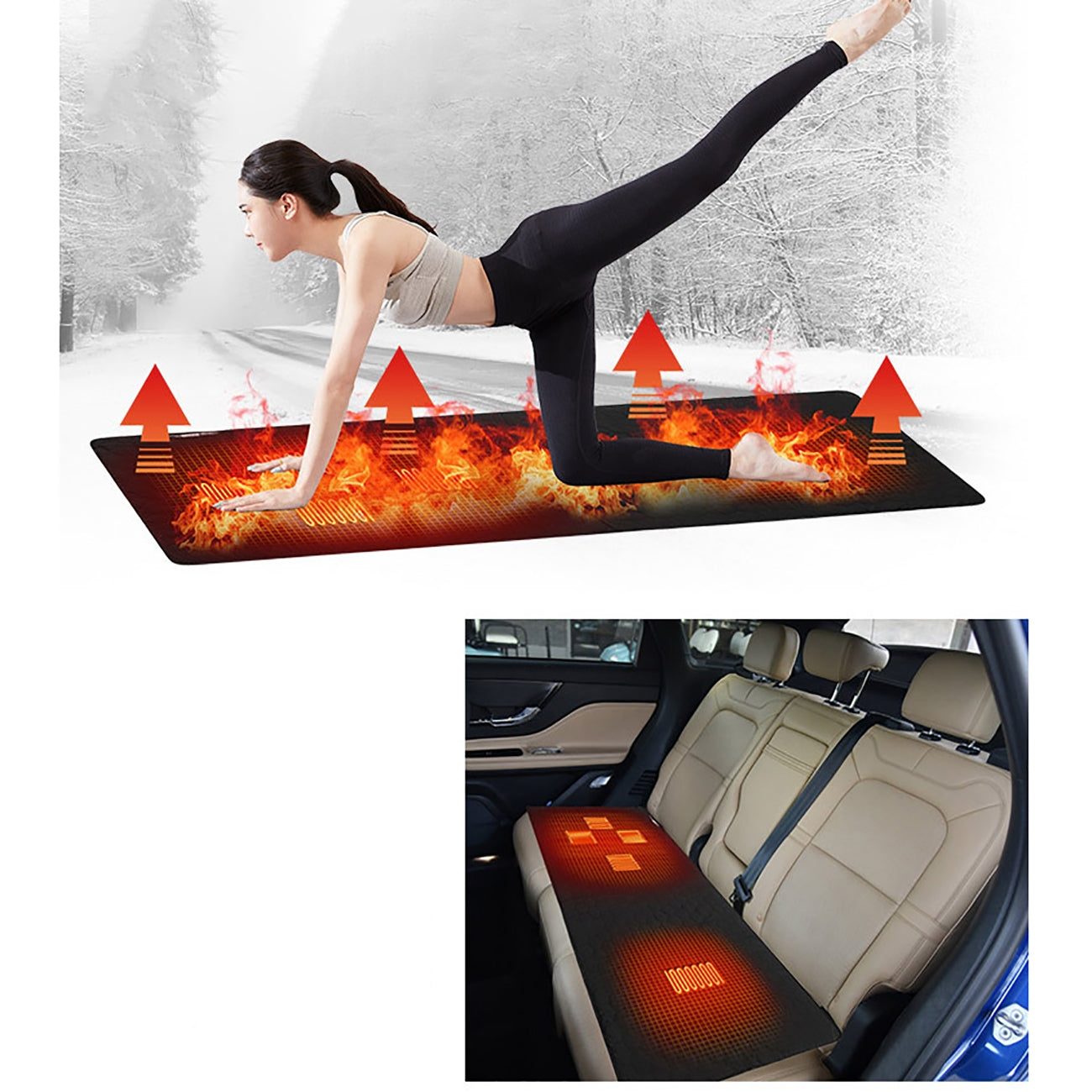 Outdoor USB Heating Mat Insulation Heating Sleeping Pad for Sleeping Bag Travel Camping Mattress Hiking