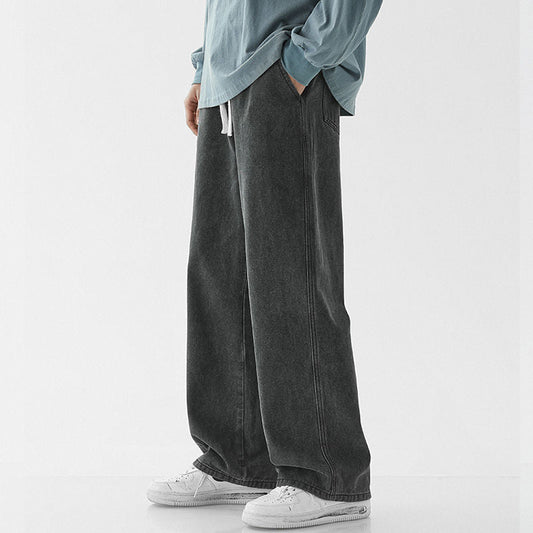 Men's Casual Loose Fit Straight Leg Denim Jeans