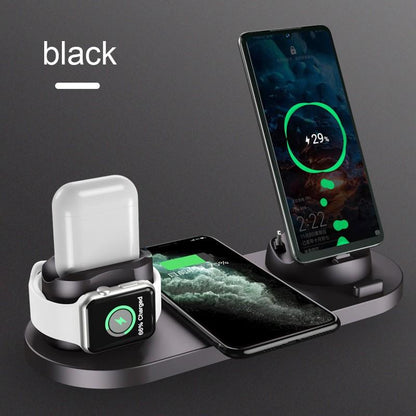 6 In 1 Wireless Charger For IPhone/Android/Type-C
