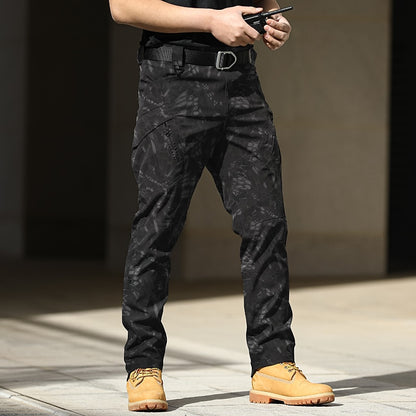 Men's Cargo Pants Tactical Trousers Classic Multi Pocket Straight Leg Solid Color Comfort