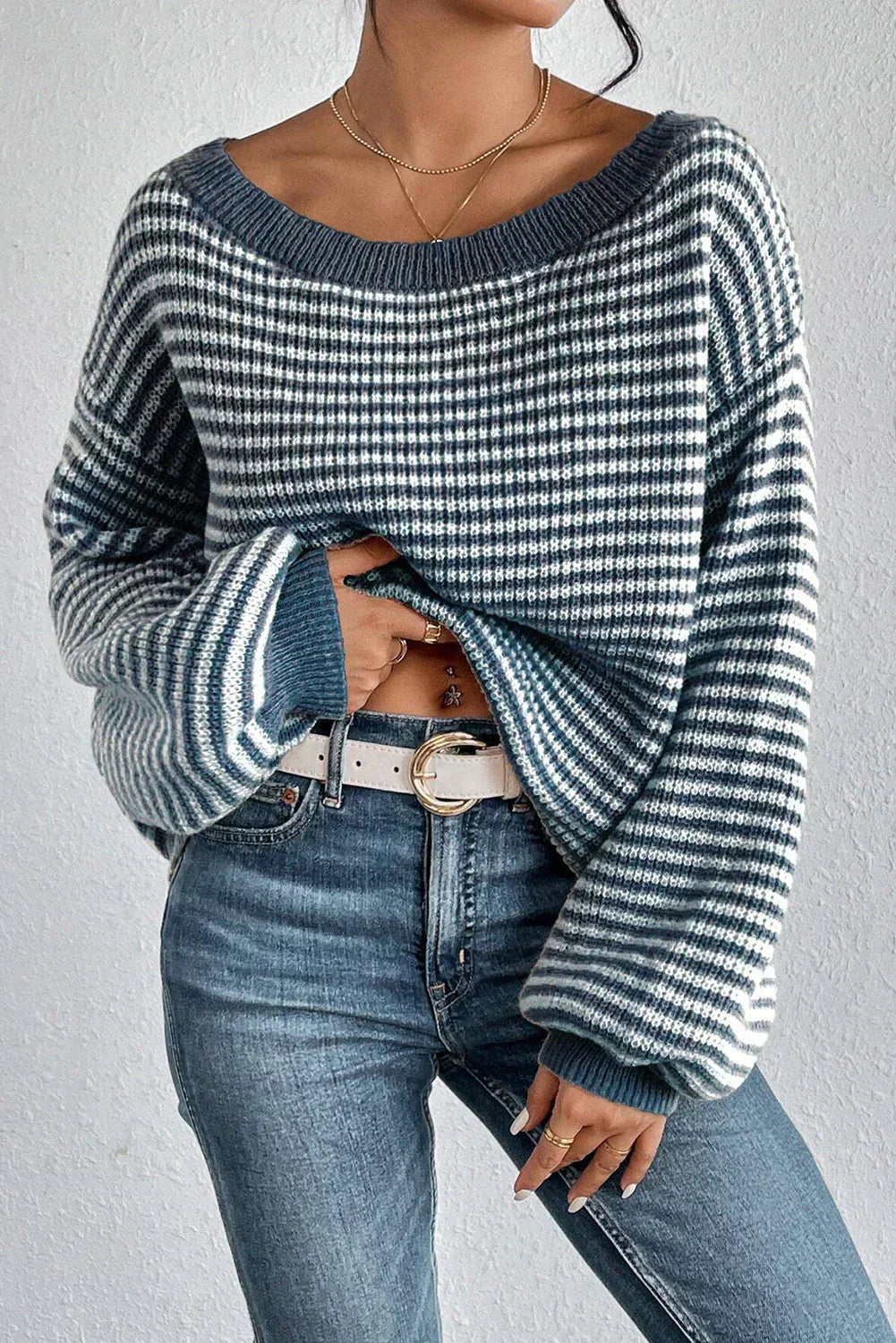 Chic Off The Shoulder Knit Sweater