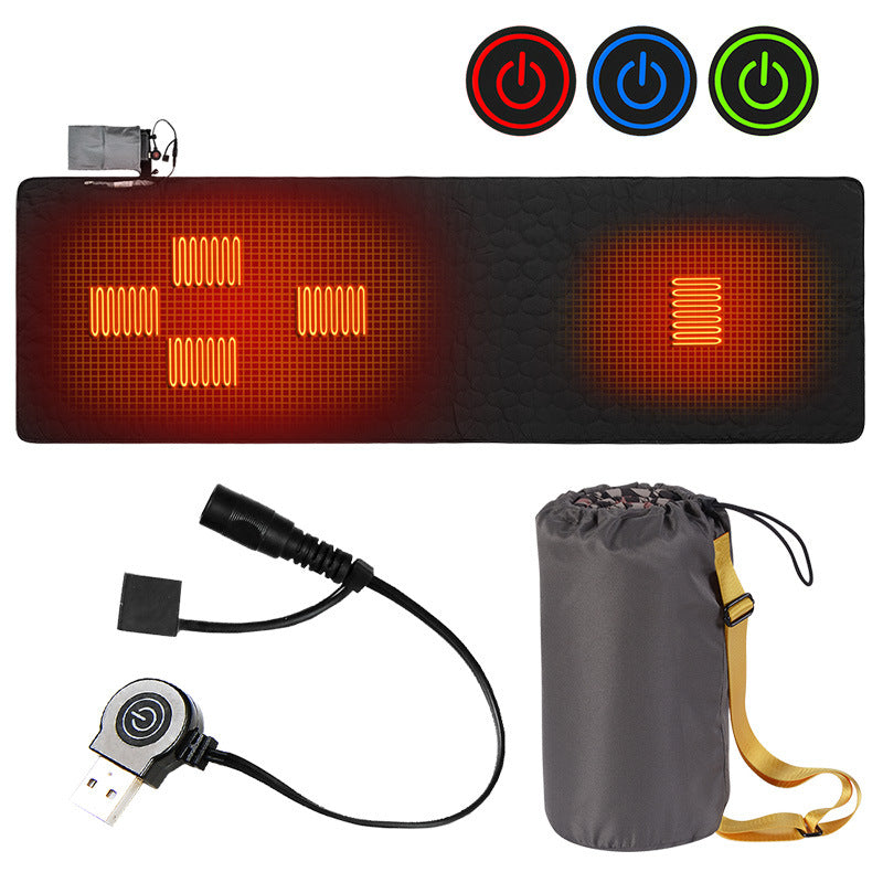 Outdoor USB Heating Mat Insulation Heating Sleeping Pad for Sleeping Bag Travel Camping Mattress Hiking