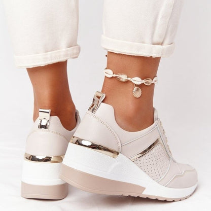 Orthopedic New Women Sneakers Lace-up Wedge Sport Design