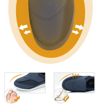 Soft Wide Fit Comfortable Walking Shoes for Diabetics