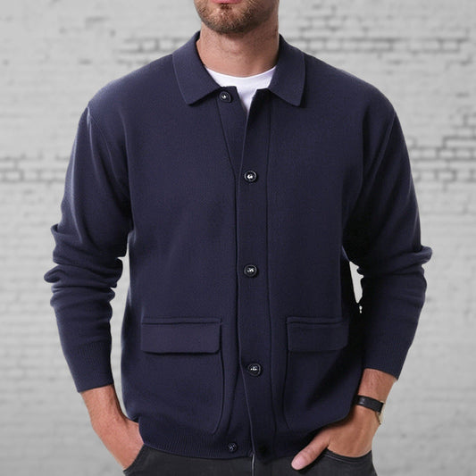 Classic Men's Button Cardigan Sweater - OutfitLondon