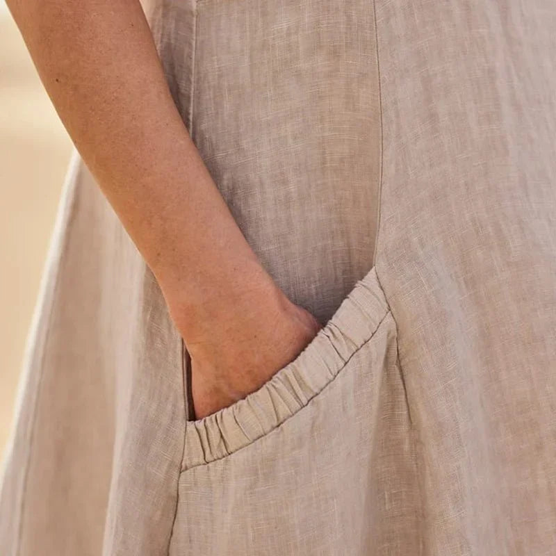 Elegant Summer Linen Dress