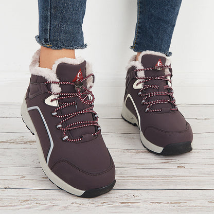 Winter Snow Hiking Boots Warm Faux Fur Lined Anti-Slip Trekking Boots Unisex