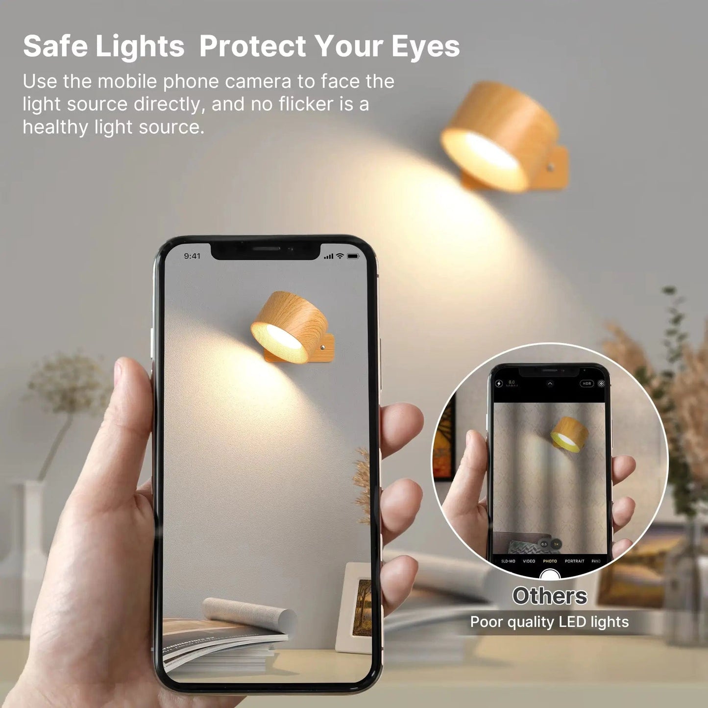 Cordless Wall Lamp - Battery Operated Light - Rechargeable Wall Light - Ambilume