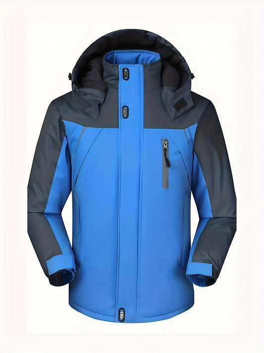 Warm Waterproof Men's Fleece Hooded Parka Coat - OutfitLondon