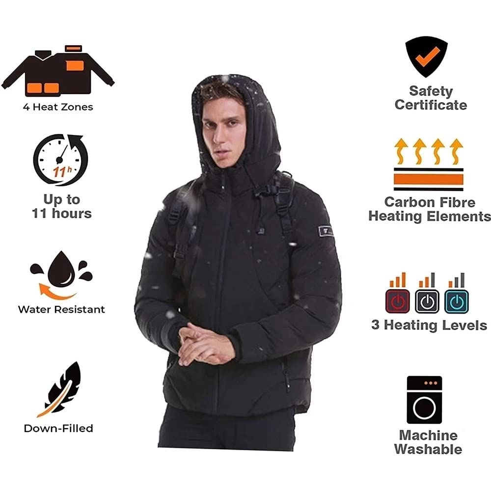 Winter Heated Jackets SmartHeating Cotton Codts HedtedHooded Jackets for Men