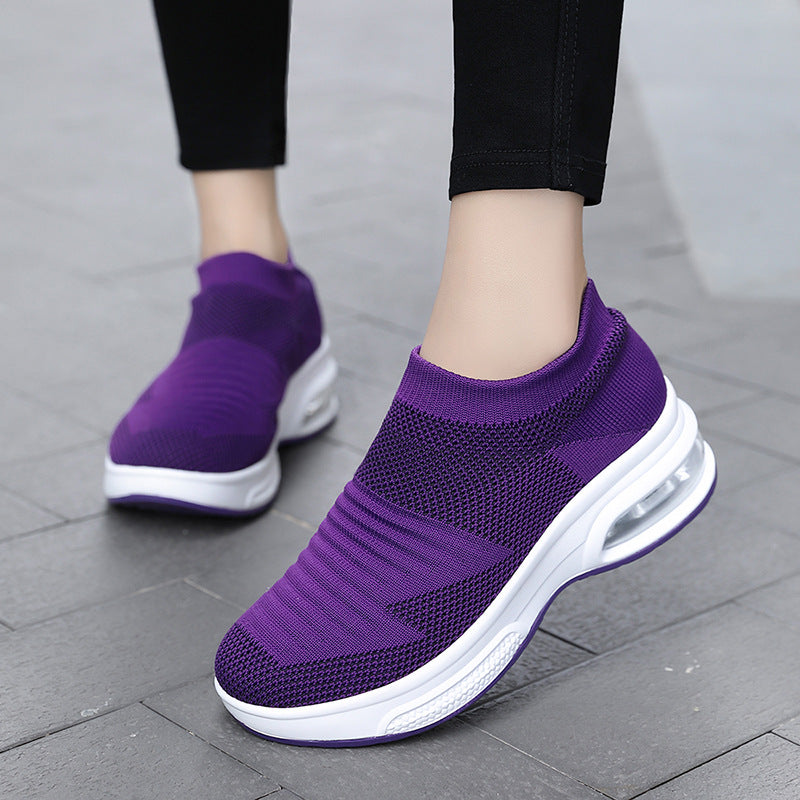 Woman's Orthopedic Knit Chunky Slip On Sneakers
