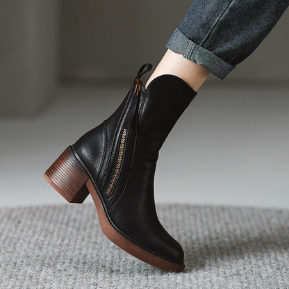 Orthopedic Leather Ankle Boots Women