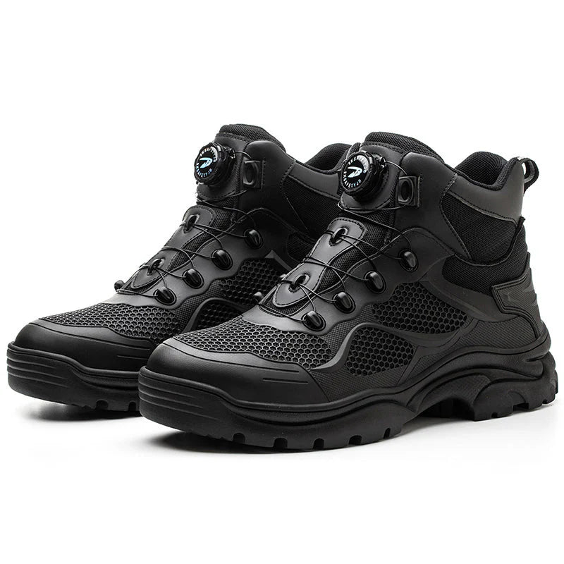 S3 Work Shoes Ultralight, Henner Wear-Resistant Safety Shoes with Steel Cap Swivel Buckle