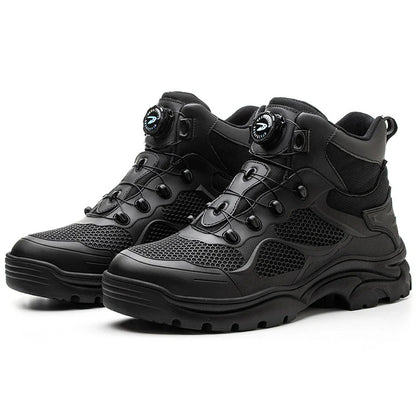 S3 Work Shoes Ultralight, Henner Wear-Resistant Safety Shoes with Steel Cap Swivel Buckle